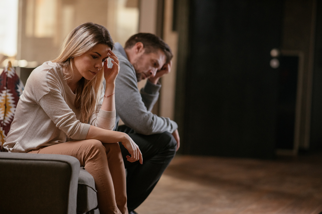 Unhappy young couple Unhappy young couple